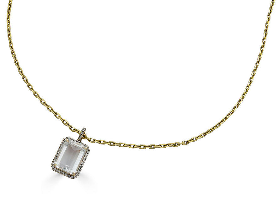 Jacques Diamond Encrusted Power Crystal Necklace